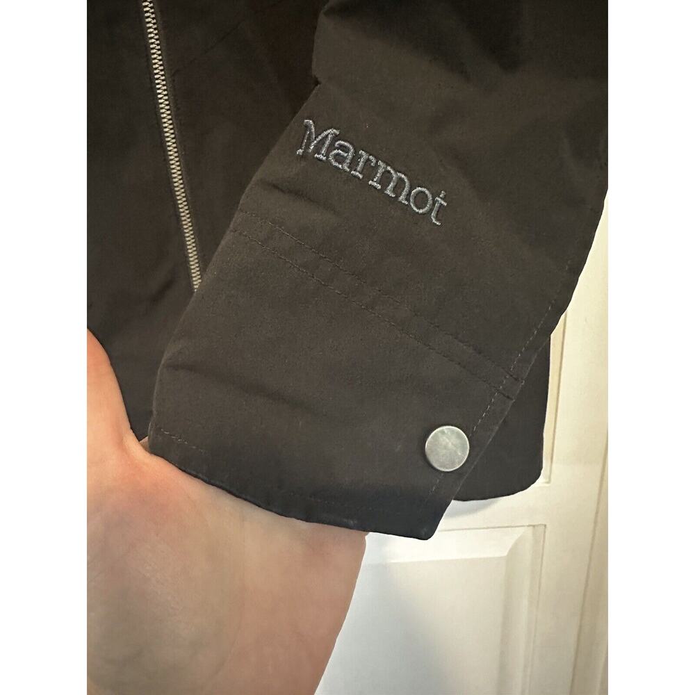 Marmot Womens Zippered High Neck Long Sleeved Hooded Rain Jacket Black Size XS - Picture 4 of 9